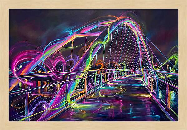 Pedestrian Bridge At Night