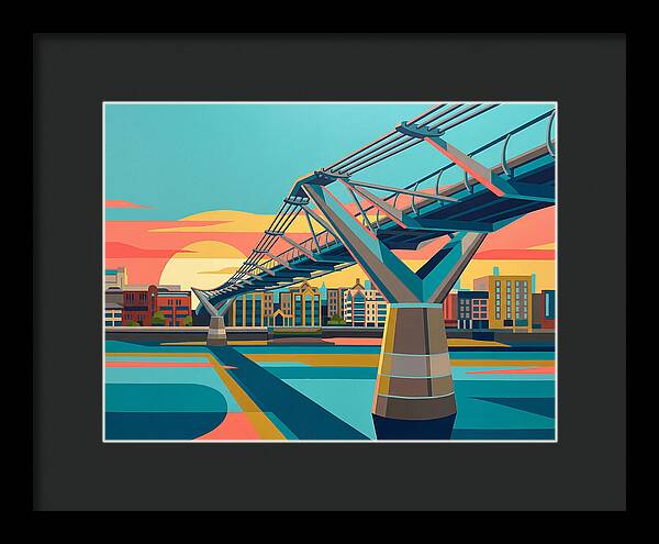 Pedestrian Bridge At Sunset