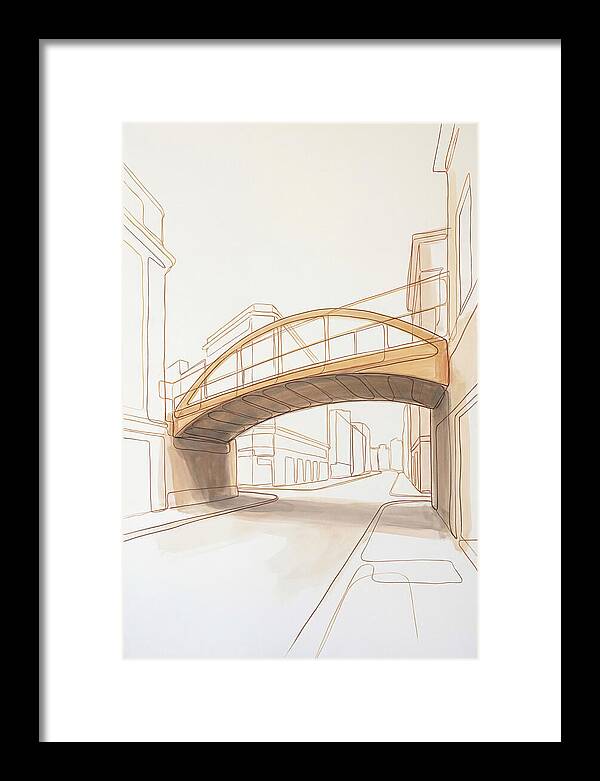 Pedestrian Bridge Over City Street
