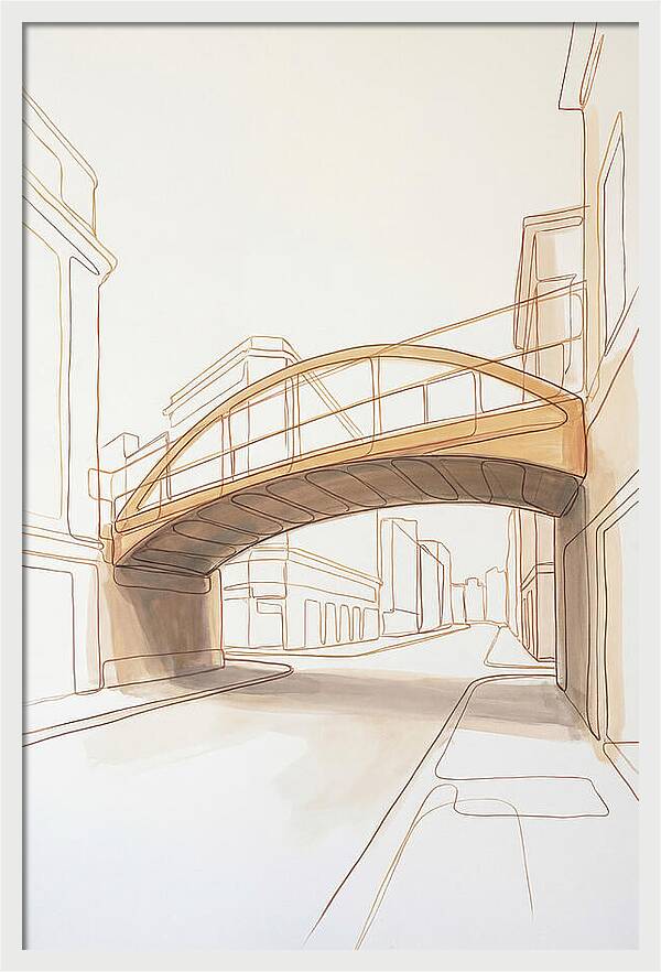 Pedestrian Bridge Over City Street