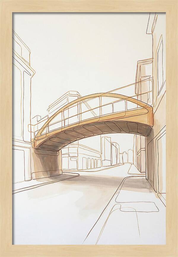 Pedestrian Bridge Over City Street