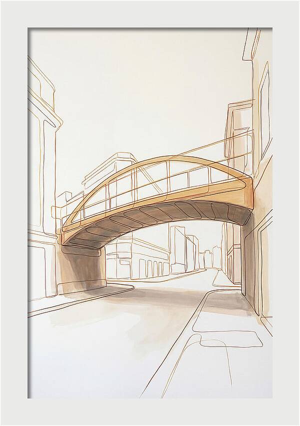 Pedestrian Bridge Over City Street