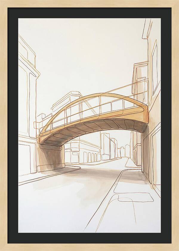 Pedestrian Bridge Over City Street