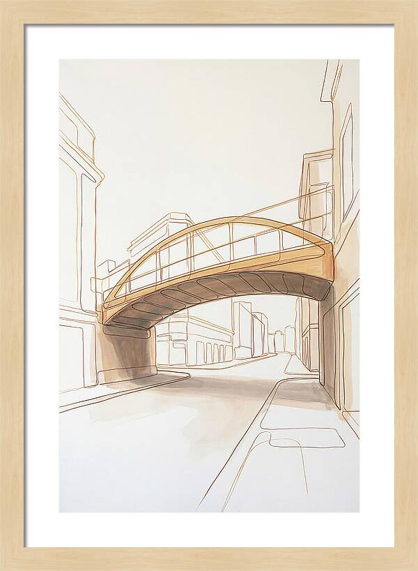 Pedestrian Bridge Over City Street