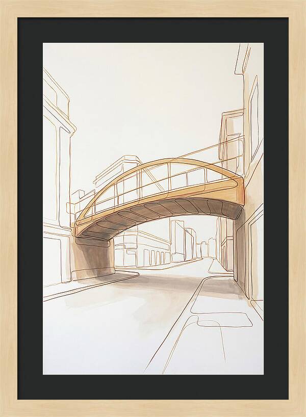 Pedestrian Bridge Over City Street