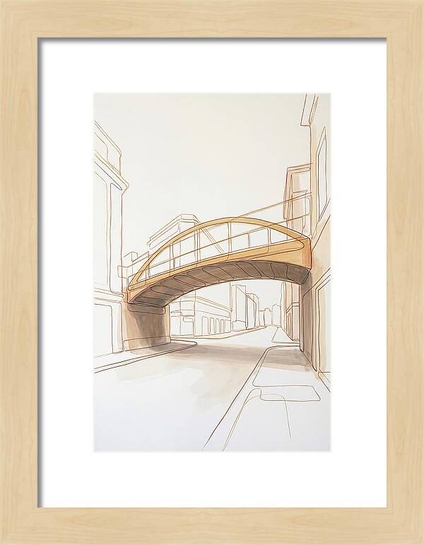 Pedestrian Bridge Over City Street