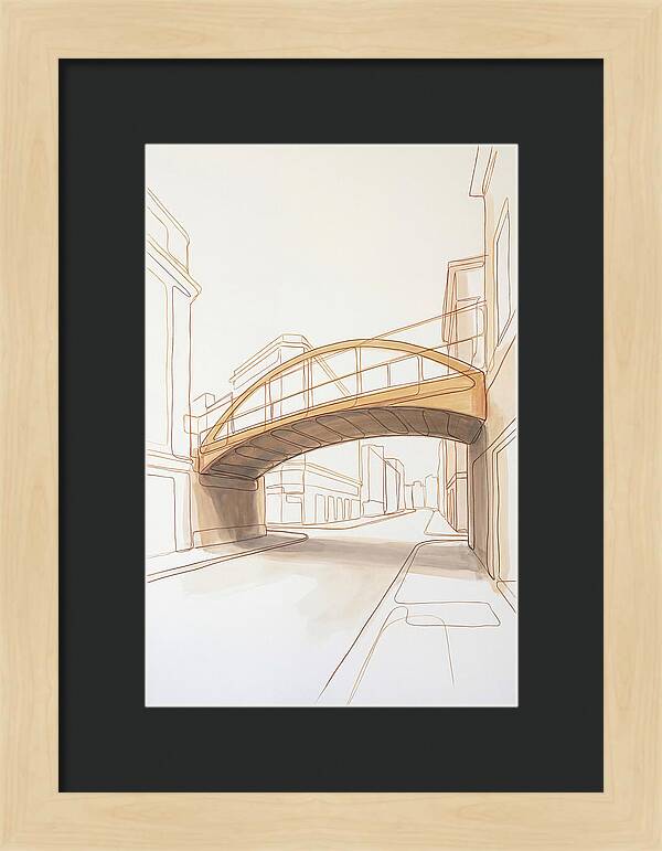 Pedestrian Bridge Over City Street