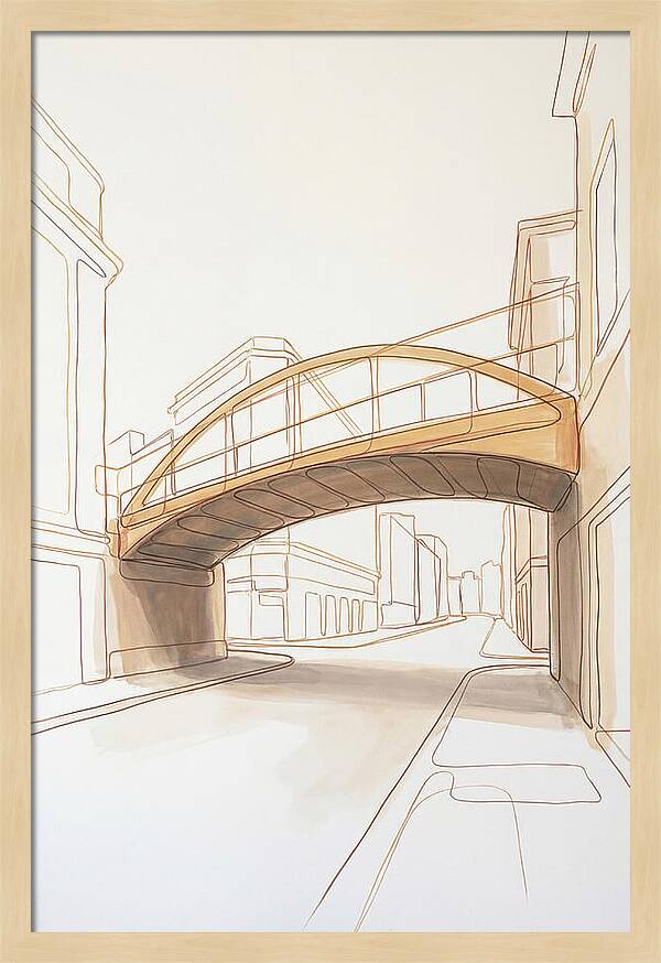 Pedestrian Bridge Over City Street