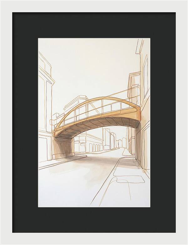 Pedestrian Bridge Over City Street