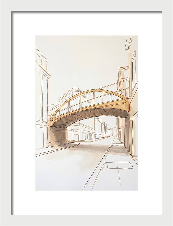 Pedestrian Bridge Over City Street