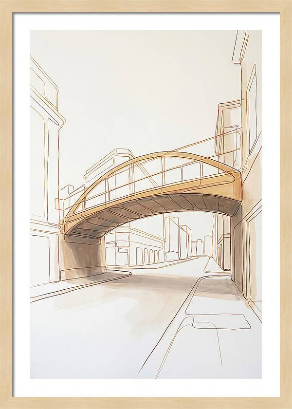 Pedestrian Bridge Over City Street