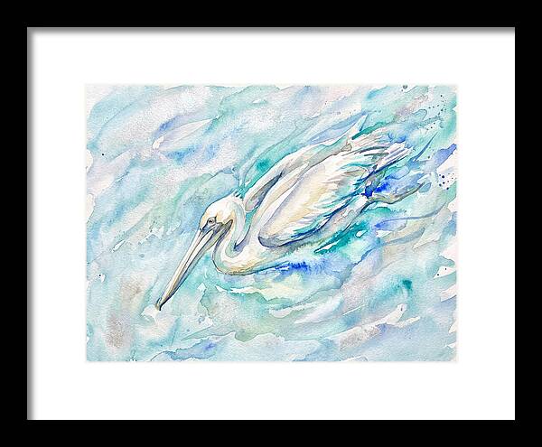 Pelican Gliding Through Water