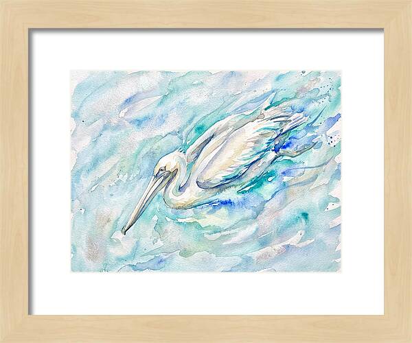 Pelican Gliding Through Water