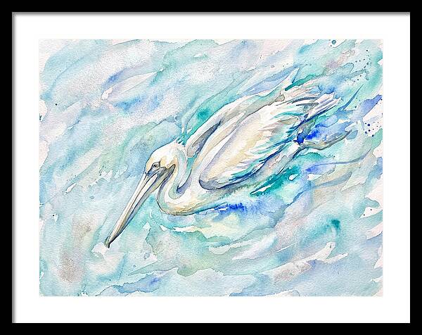 Pelican Gliding Through Water
