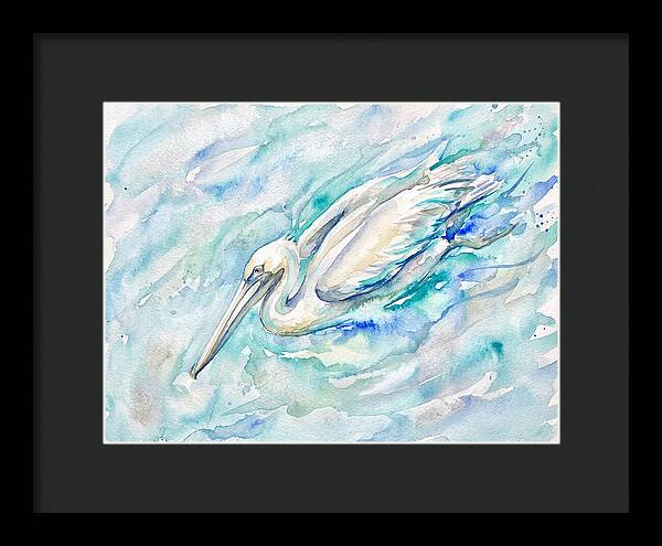 Pelican Gliding Through Water
