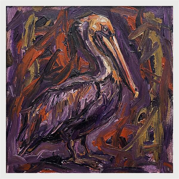 Pelican In Expressionist Style