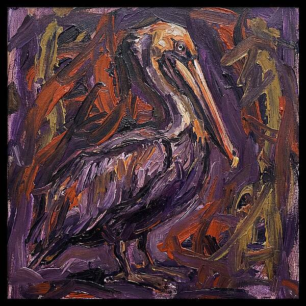 Pelican In Expressionist Style