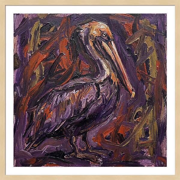 Pelican In Expressionist Style
