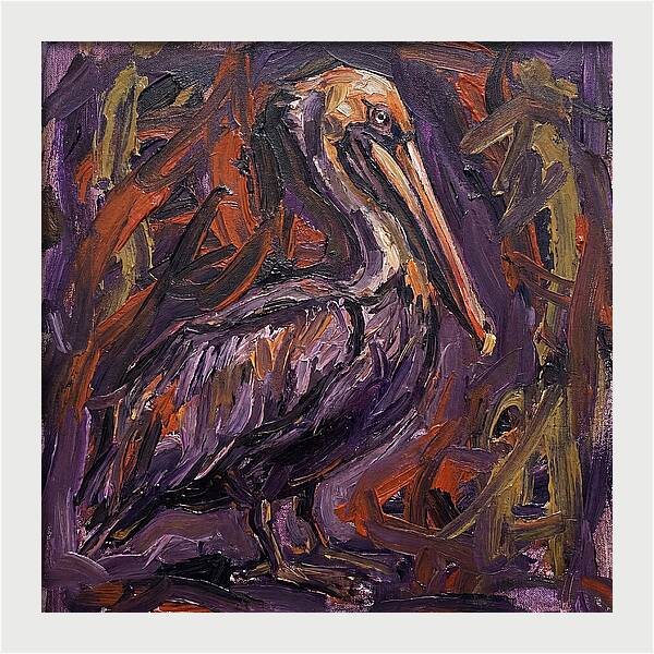 Pelican In Expressionist Style