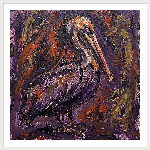 Pelican In Expressionist Style
