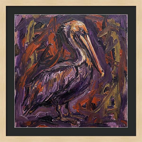 Pelican In Expressionist Style