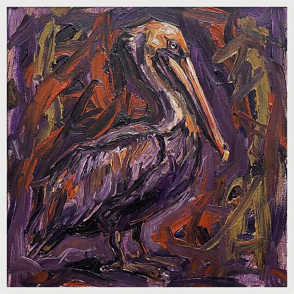 Pelican In Expressionist Style