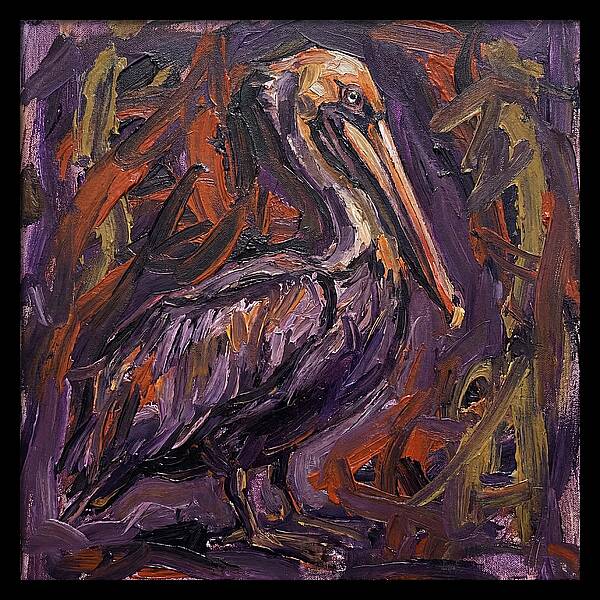 Pelican In Expressionist Style
