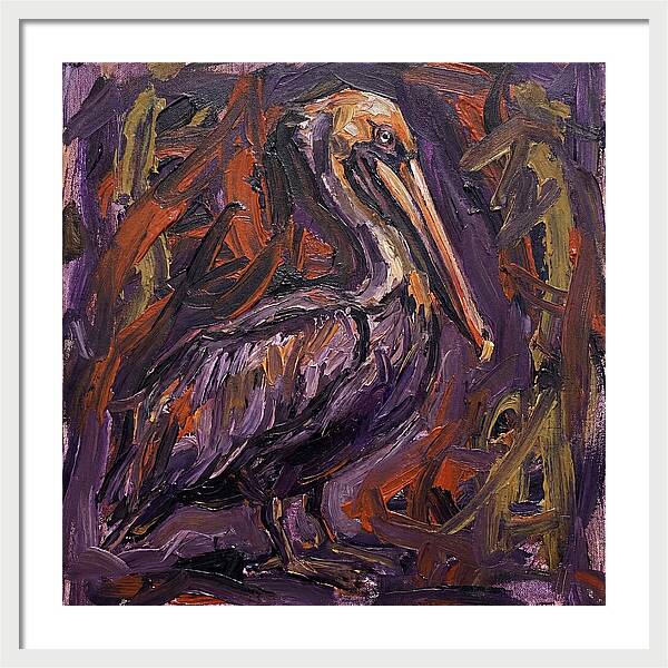 Pelican In Expressionist Style