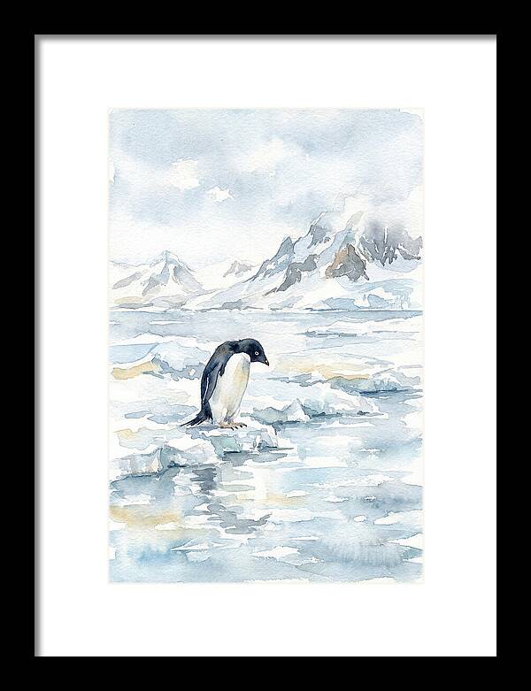 Penguin In A Frozen Landscape