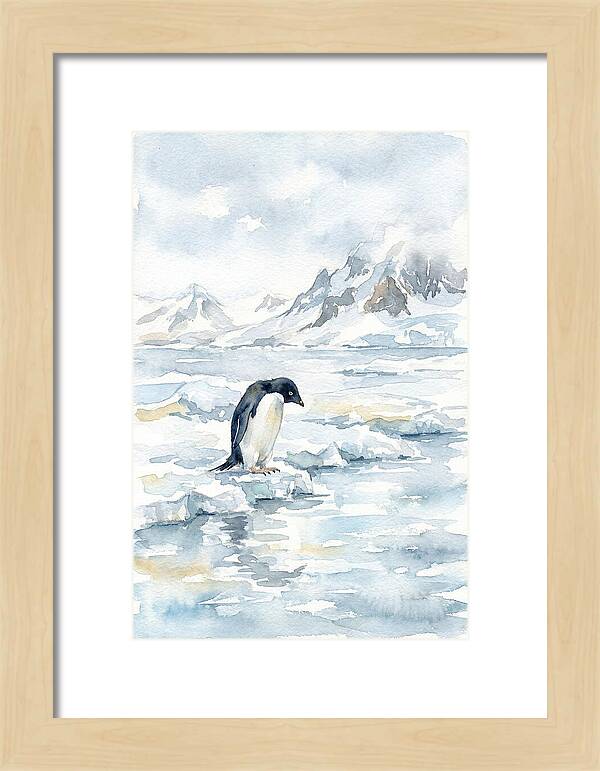 Penguin In A Frozen Landscape