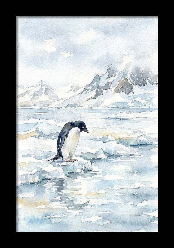 Penguin In A Frozen Landscape