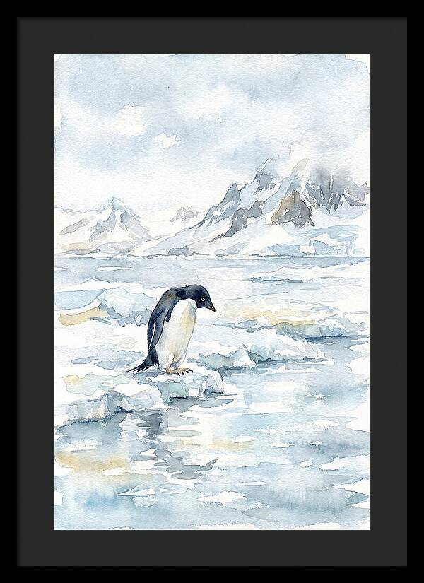 Penguin In A Frozen Landscape