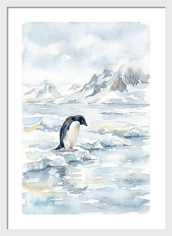 Penguin In A Frozen Landscape
