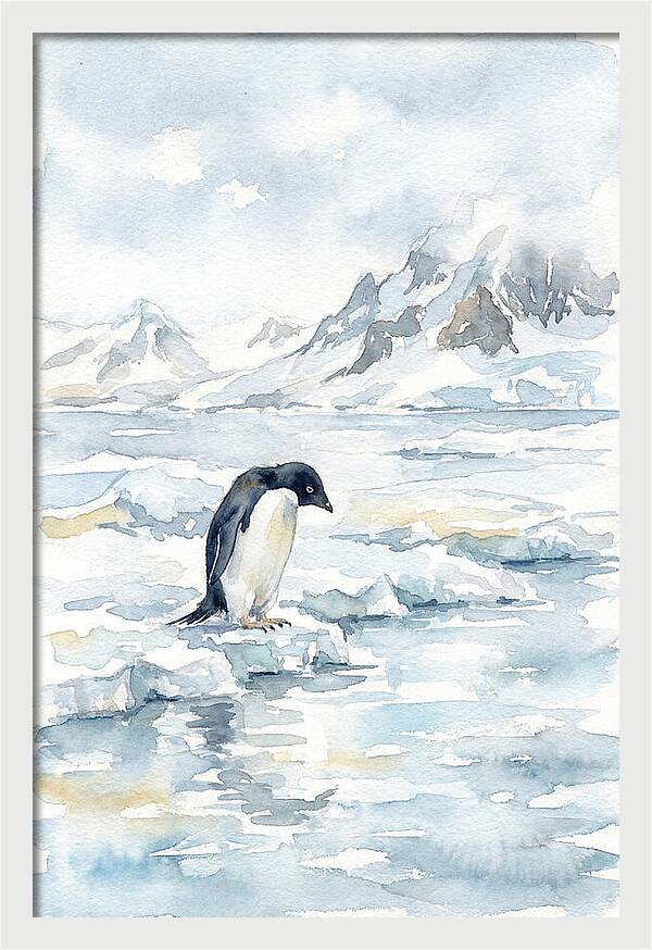Penguin In A Frozen Landscape