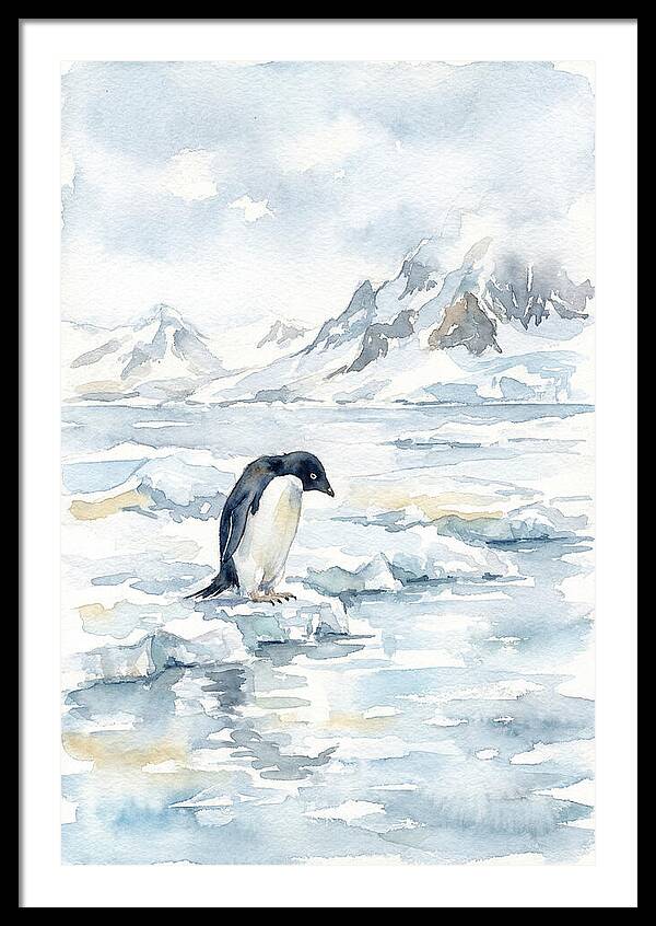 Penguin In A Frozen Landscape