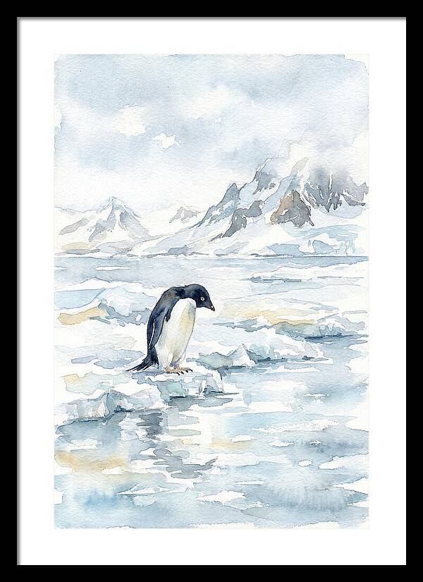 Penguin In A Frozen Landscape