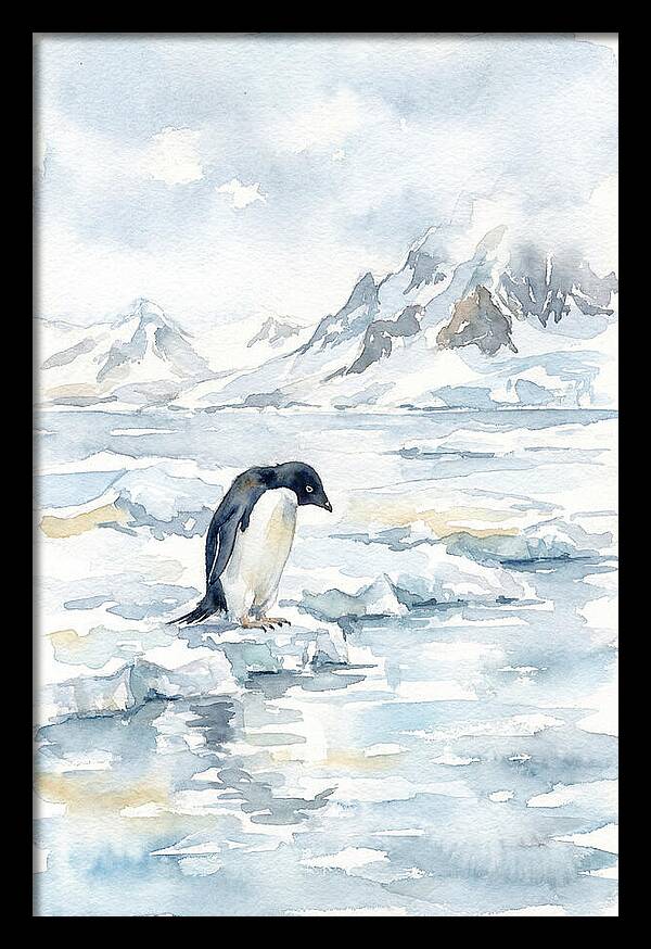 Penguin In A Frozen Landscape