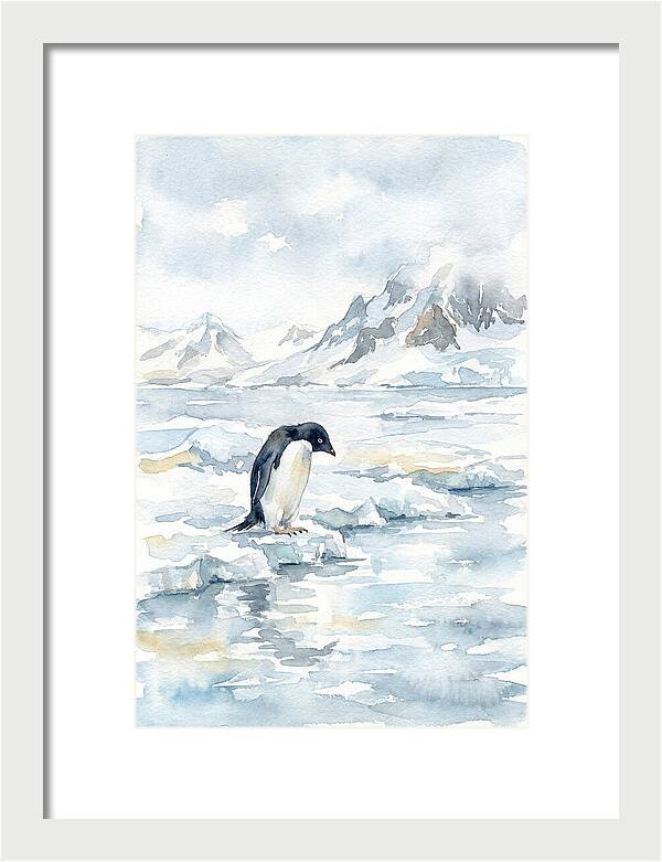 Penguin In A Frozen Landscape