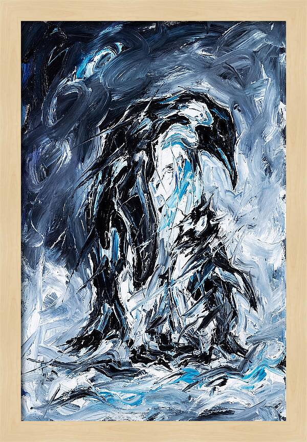 Penguin In Expressionist Style