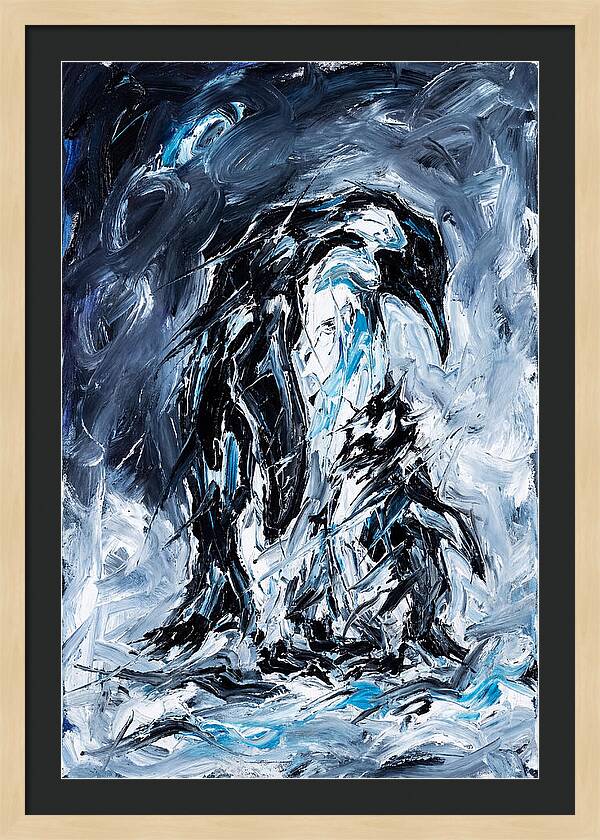Penguin In Expressionist Style
