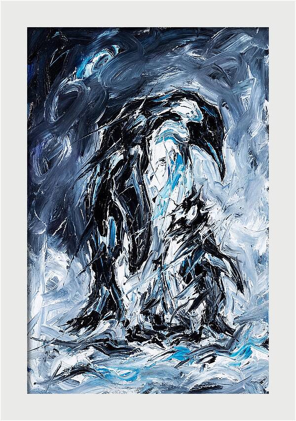 Penguin In Expressionist Style