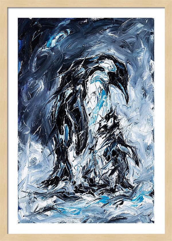 Penguin In Expressionist Style