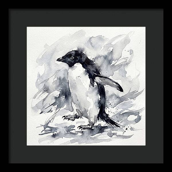 Penguin In Watercolor