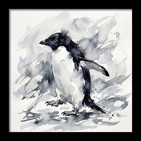 Penguin In Watercolor