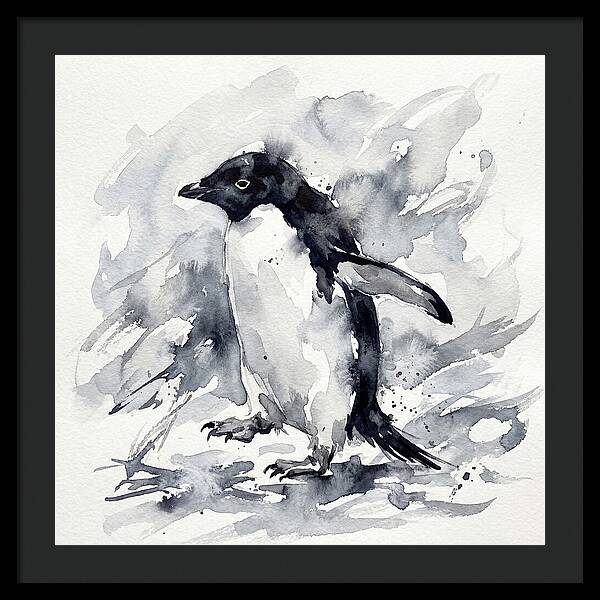 Penguin In Watercolor