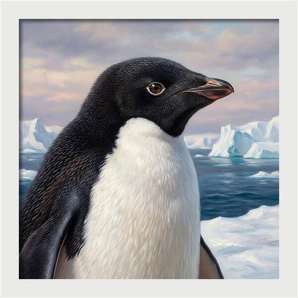 Penguin Portrait In Realism