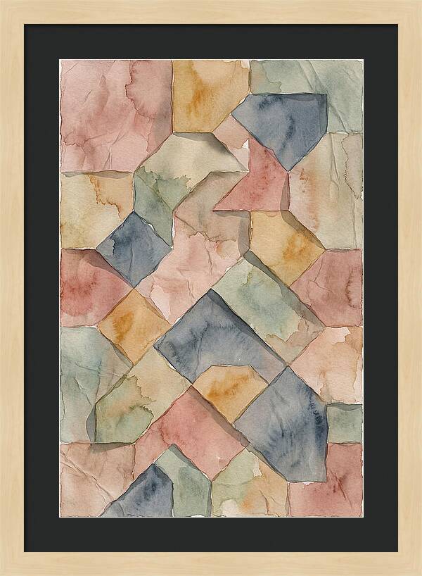 Penrose Tiling In Soft Watercolor