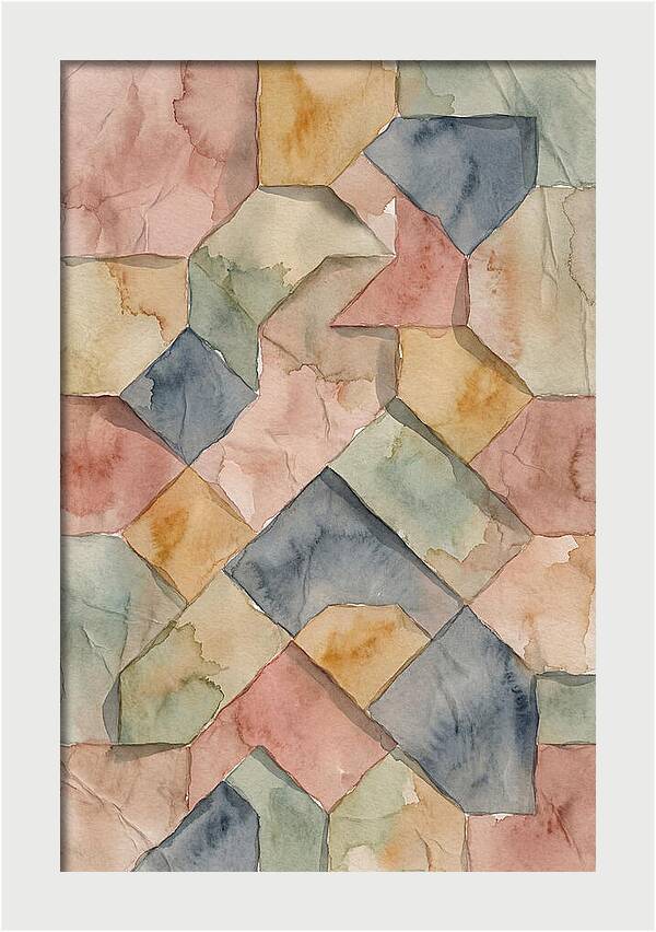 Penrose Tiling In Soft Watercolor