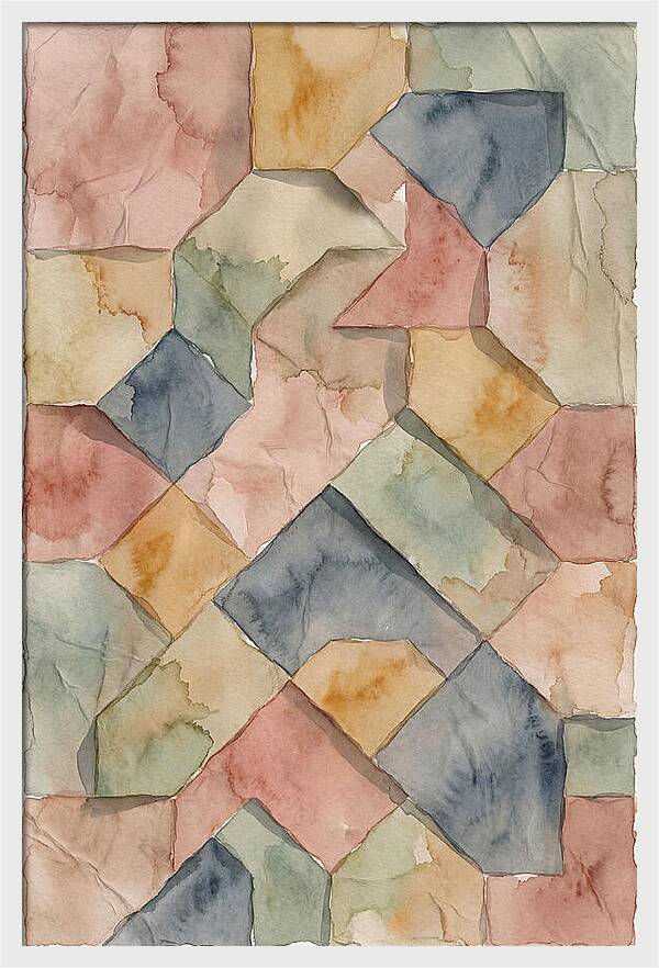 Penrose Tiling In Soft Watercolor