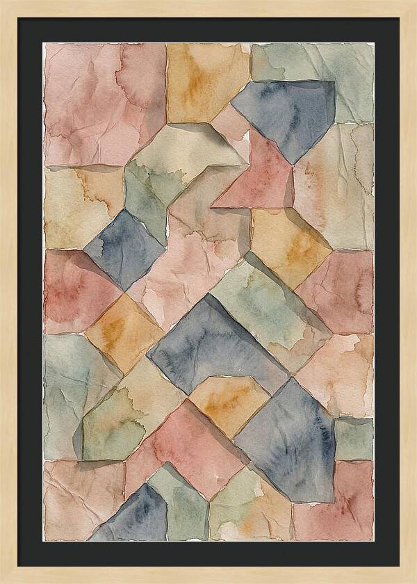 Penrose Tiling In Soft Watercolor